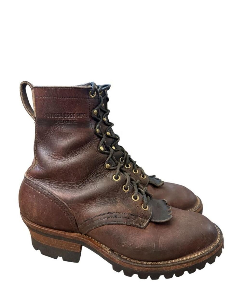Vintage White's Logger Boot Men size 8.5 D Brown Leather